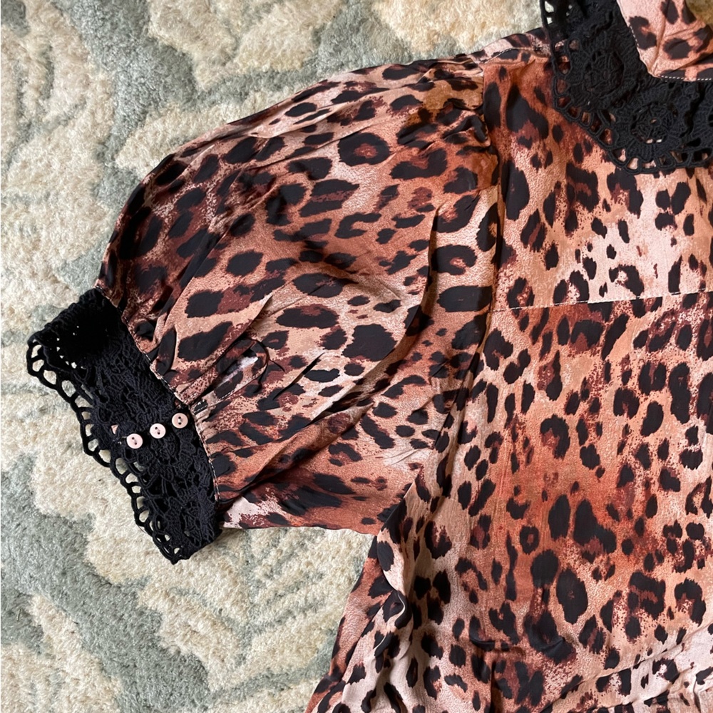 Free People My Love Printed Blouse in Leopard - Picture 11 of 14